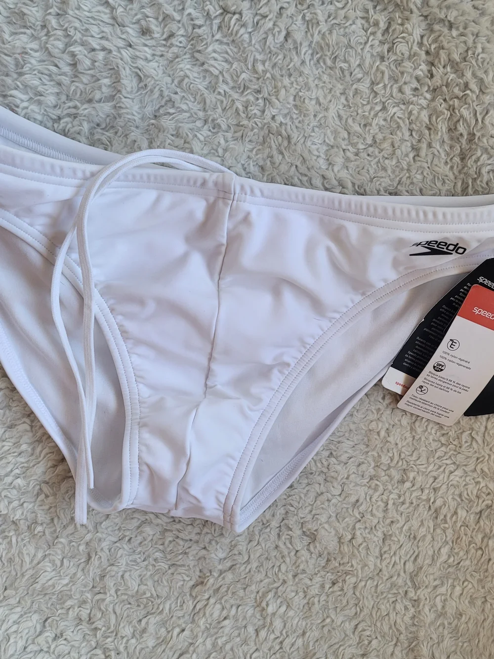Speedo White Low-Cut Men's Swim Brief
